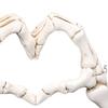Skeleton Heart Hands Figurine Resin Love Gesture Statue Gothic Heart Shape Skeleton Hands Ornament for Home Halloween Desktop Decor