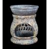Crocon Soapstone Elephant Design Oil Burner for Meditation Healing Fragrance Spa Office Home Decor Tea Light Candle Stand Holder -7.7X7.7X10 Cm
