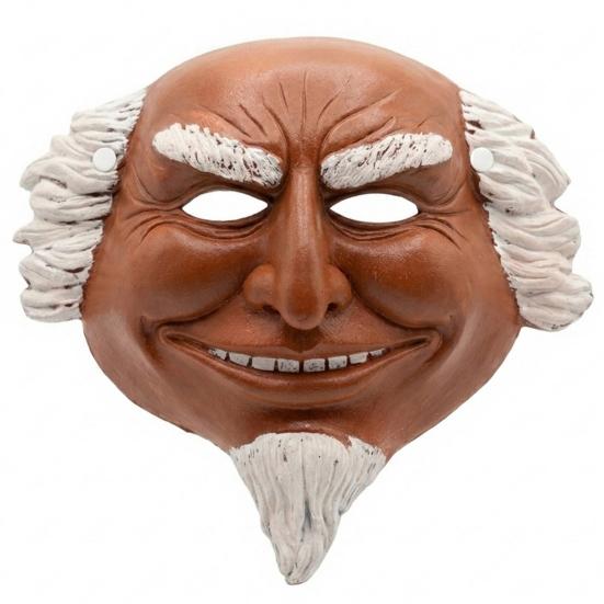 Full Face Halloween Mask Old Man Cosplay Mask, Realistic Creepy Human Latex Horror Costume Masquerade Party for Men Adults Breathable