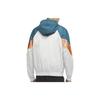 Nike Giacca Sportiva Casual Tessuta Colorblock con Cappuccio Uomo Giacche Blu Bianco Arancione DC0502-301