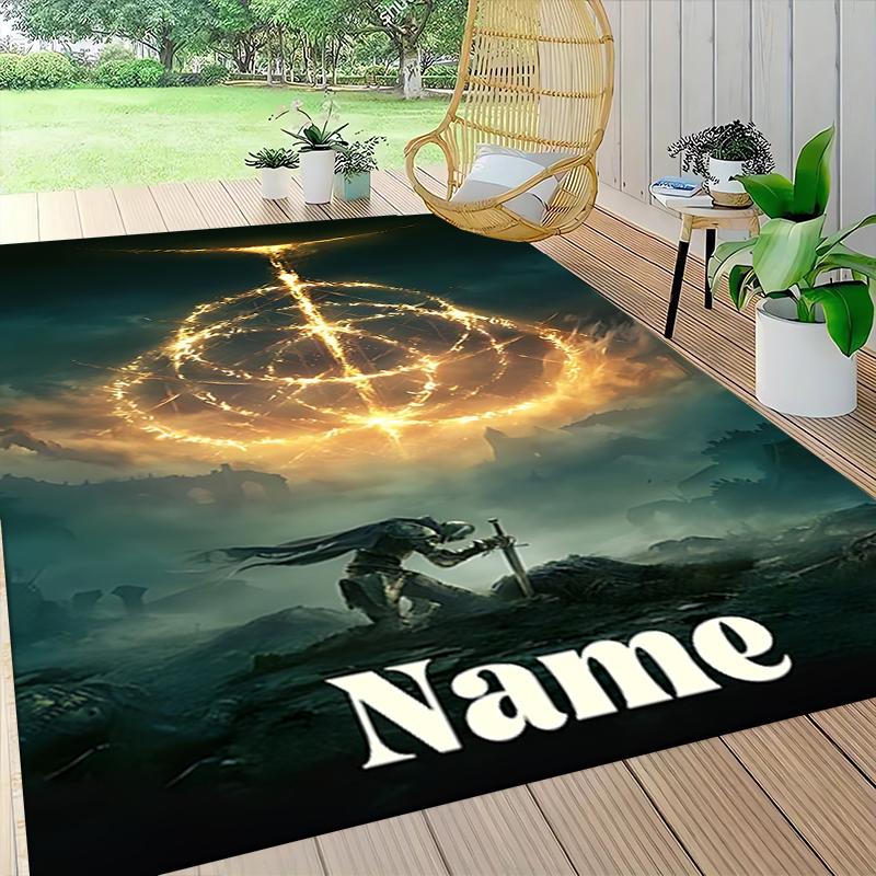Custom Name "Power Elements" Carpet Rug Customizable Soft Washable Anti-Slip Home Living Room Sofa Mats Personalized Rug. 0909418