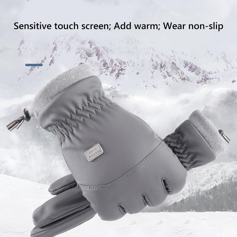 Winter Gloves Touchscreen Fleece Lined Warm Gloves Insulated Anti Slip Waterproof Thermal Ski Gloves for Men Women
