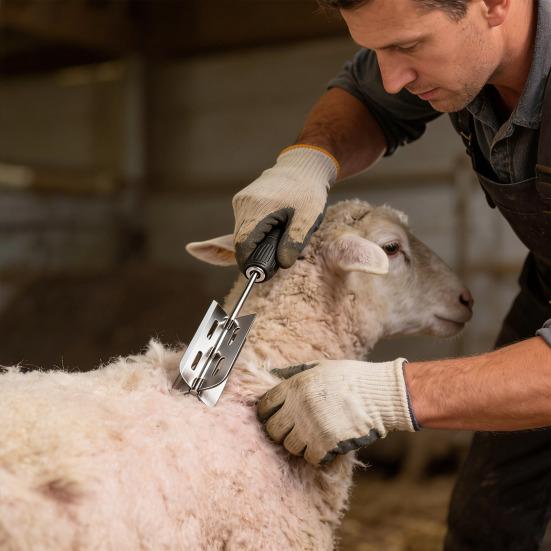 Elektrischer Bohrer Schweinehaarentferner Edelstahl Rotierendes Enthaarungswerkzeug für Schweine Schafe Rinder Universeller Tierhaarschneider für Bauernhof Haus Schlachtung