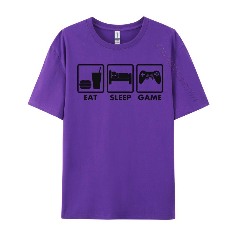 Eat Sleep Game Tshirt Cute Game Controller Cotton Men Tshirts Personalized Tops Tees Graphic T Shirts Men Oversized