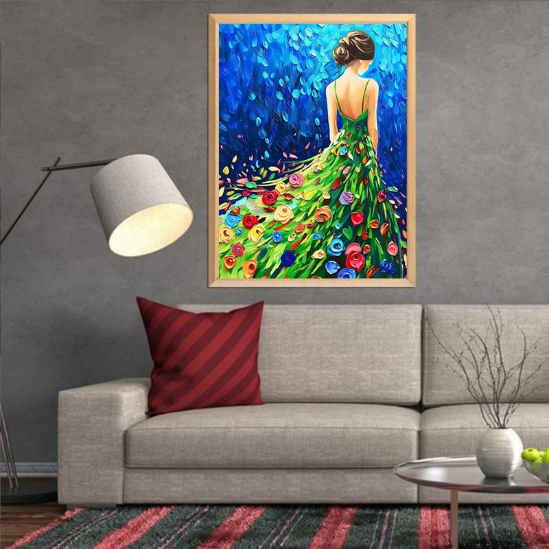 5D DIY Diamond Painting Character Icon Mosaic Real Rhinestone Cross Stitch Embroidery Mural