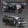 1:32 Land Rover Range Rover SV2025 Models Cars Toys Rubber Tires with Light Music Vehicle 6 Doors Opened Car Kids Festival Gifts