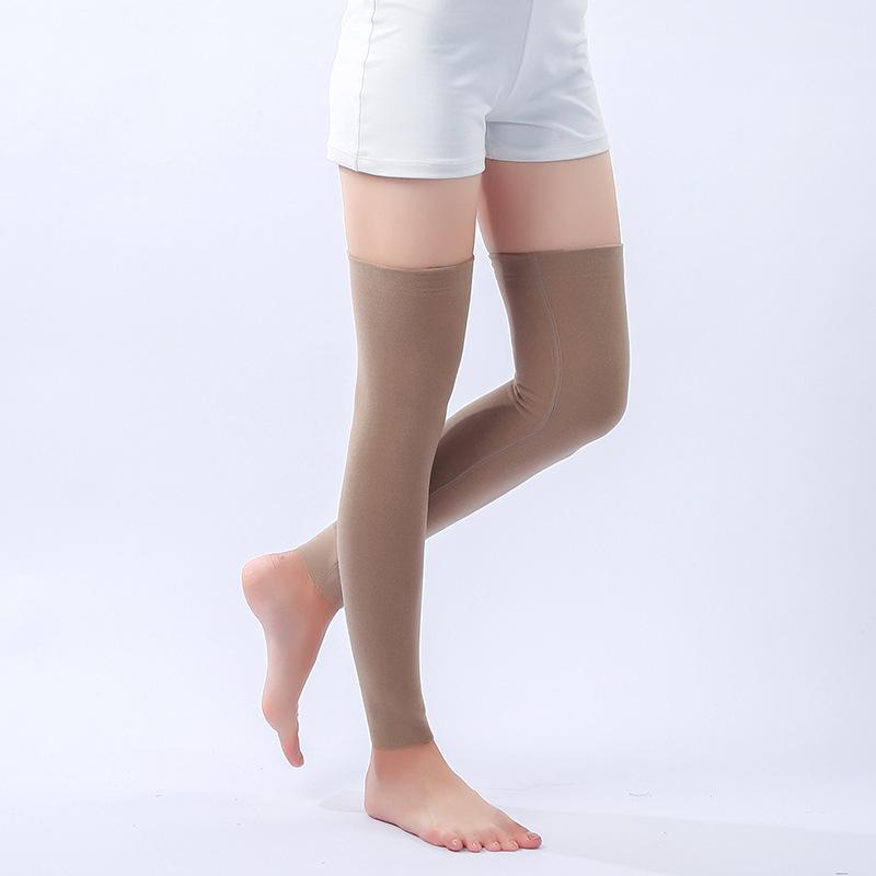 Unisex Fleece Plus Velvet Anti-Slip Thickened Over-The-Knee Leg Warmers for Cold Protection and Joint Warmth