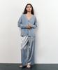 Atempo Raccoon Wool Knit Cardigan / Fog Blue