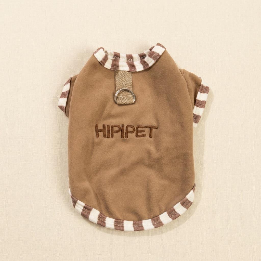Autumn and winter two-legged German velvet vest home top can lead small and medium-sized dogs, dog clothes, cat clothes thickened