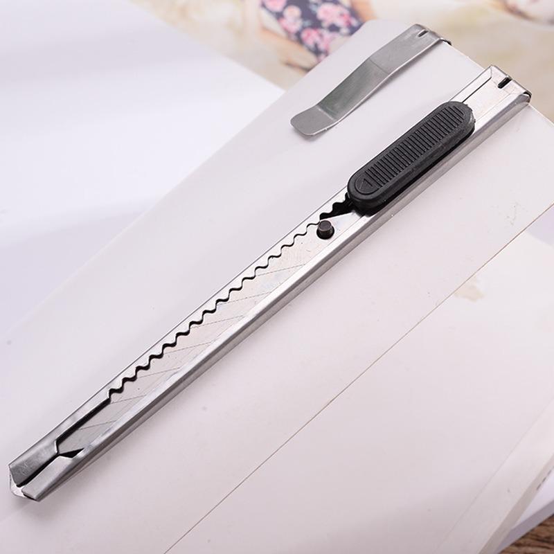 1PC Small Stainless Steel Utility Knife Portable Detachable Office Supply Metal Paper Knife Student Stationery Hand Tool Knife
