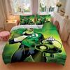 3pcs Green Lantern Ring Cover Set, Bedding Set, Soft Comfortable Duvet Cover, For Bedroom, Guest Room (1*Duvet Cover + 2*Pillowcases, Withou