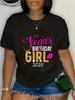 Vegas Birthday Girl 2025 Crown Lips T-shirt