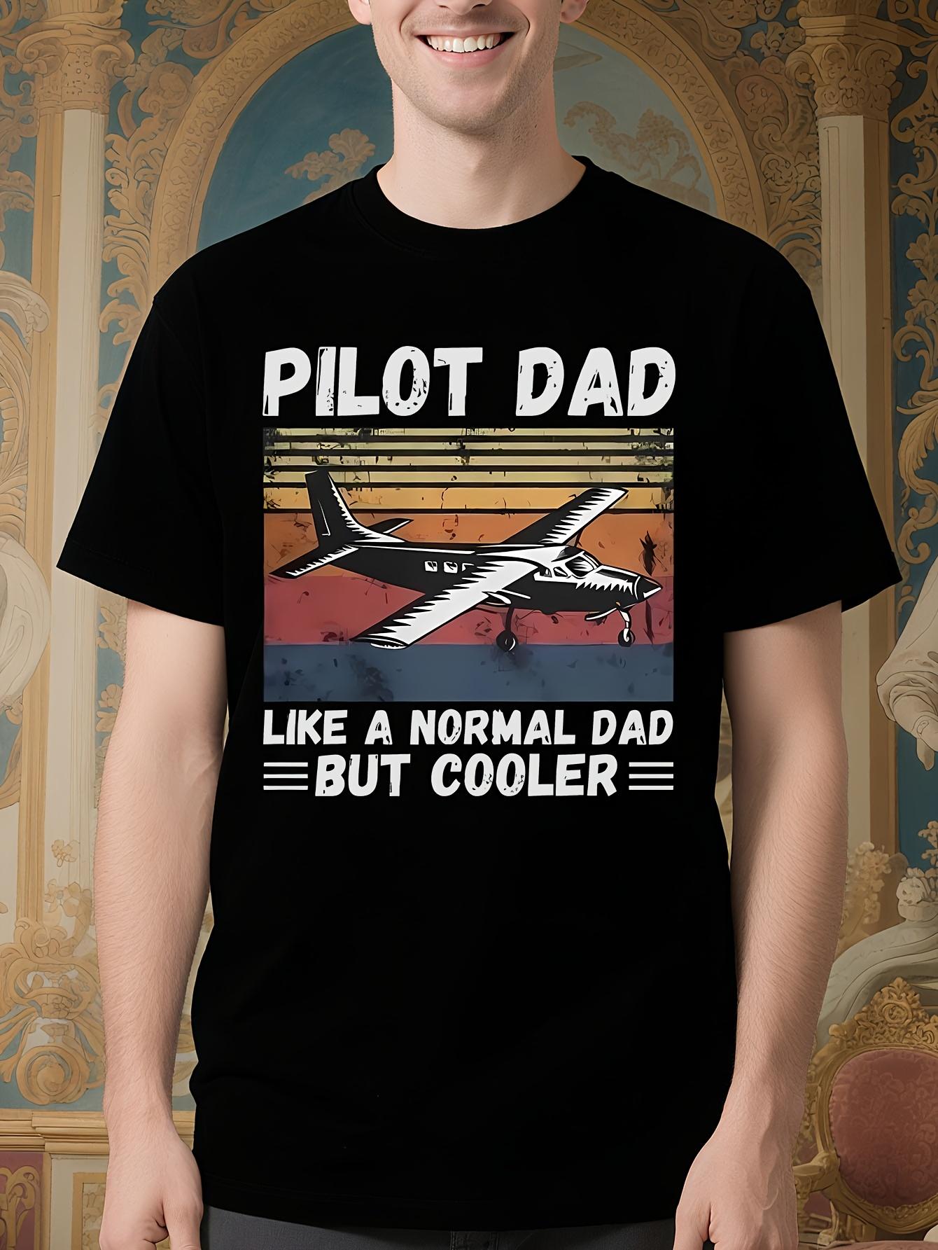 Funny Pilot Dad Tshirt - Aviation-Themed Graphic Tee with... S