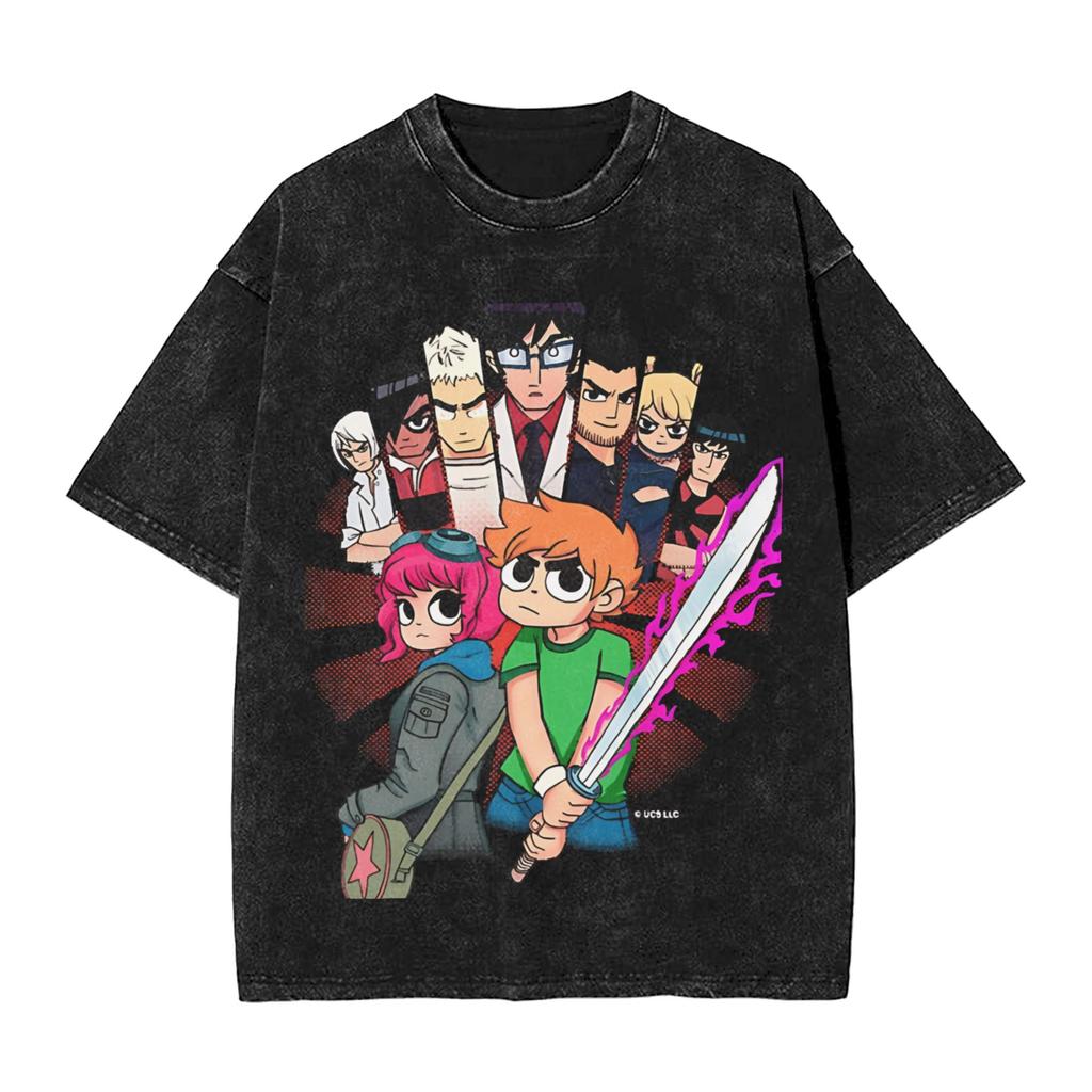 Scott Pilgrims TShirt Summer Awesome TShirts Casual Trending Tee Shirt For Mens Short Sleeves Design Top Tees