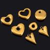 5pcs Stainless Steel Big Hole Heart Charms Pendants for DIY Jewelry Findings Women Necklace Bracelets Supplies Earrings Making