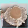Summer Straw Hat With Lace Trim For Women Sun Protection Breathable Beach Hat For Vacation And Outdoors