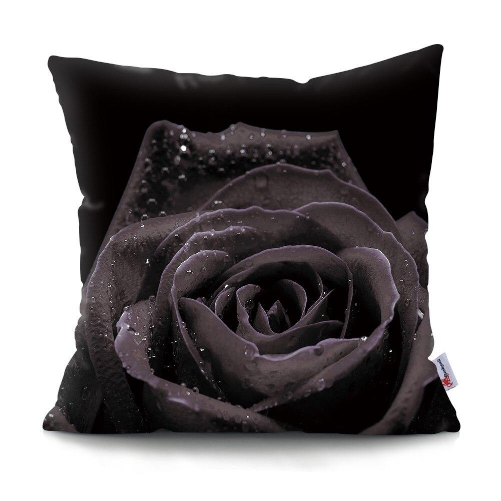 Mote Rose Putetrekk Polyester Print Putetrekk Beautiful Flower Home Decor Putetrekk