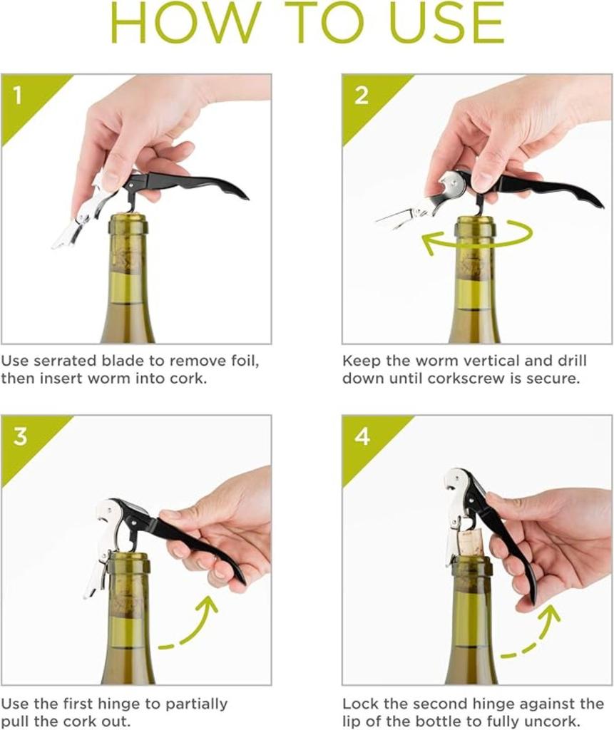 1pc Premium Stainless Steel Wine Bottle Opener Multi-Functional Bottle Openers Wine Cork Screw Corkscrew Beer Cap Remover Bar