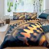 Gear Retro Golden Clock Comfortable Duvet Quilt Cover Pillowcase Bedding Set Children Bedroom Decoration Home Textile
