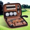 Golf Tools Case Multi-functional Golf Accessories Organizer Bag Faux Leather Large Capacity Golf Ball Tee Rangefinder Brush Holder Pouch