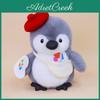 Cute Fishing Chef Drawing Penguin Cartoon Plush Doll Gift For Kids