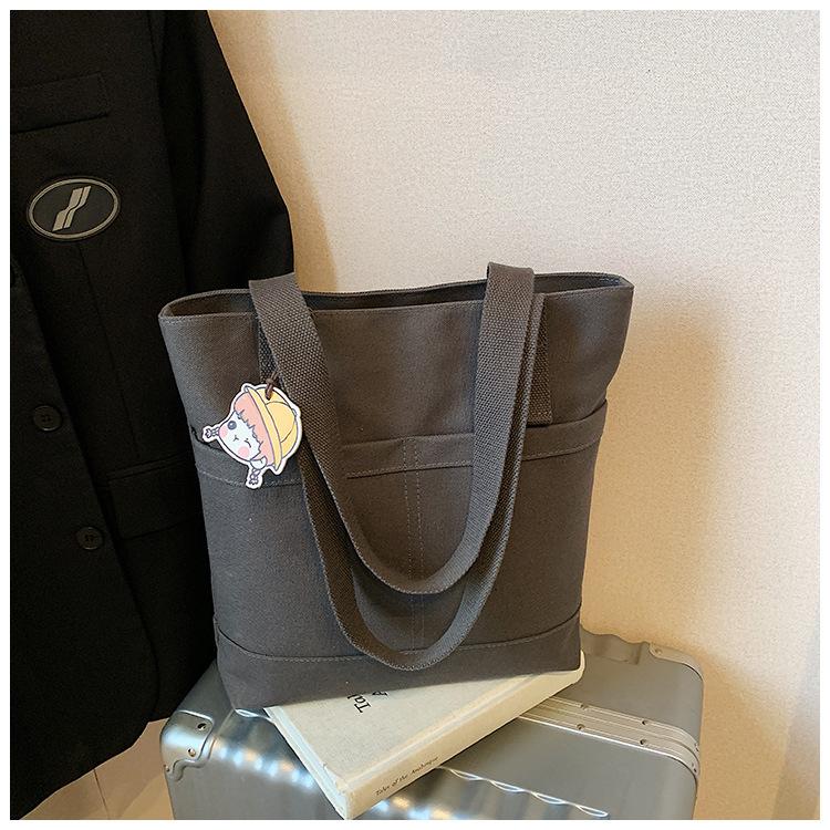 Large-capacity Commuter Cloth Bag 2025 New Casual Simple Fashion Shoulder Bag Versatile Literary Student Handbag Women's Bag