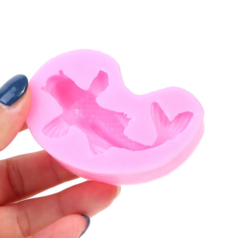 Stampo 3D Fai da te in Silicone a Forma di Pesce Stampo per Torta Carpa Stampo per Fondente Stampo per Cioccolato Sapone