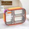 Food Grade 304 Stainless Steel Bento Box With Sealed Dividers For Lunch And Travel
