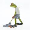 Frogs Statues for Garden Resin Mopping Frogs Figurines Outdoor Lawn Ornament Frogs Garden Statues Housewarming Gift