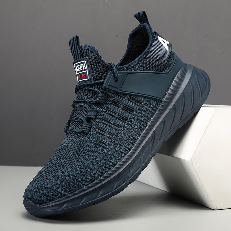 

Новые мужские дышащие кроссовки с сеткой, мужская модная повседневная обувь с мягкой подошвой, модная повседневная обувь, уличные кроссовки 47 синий