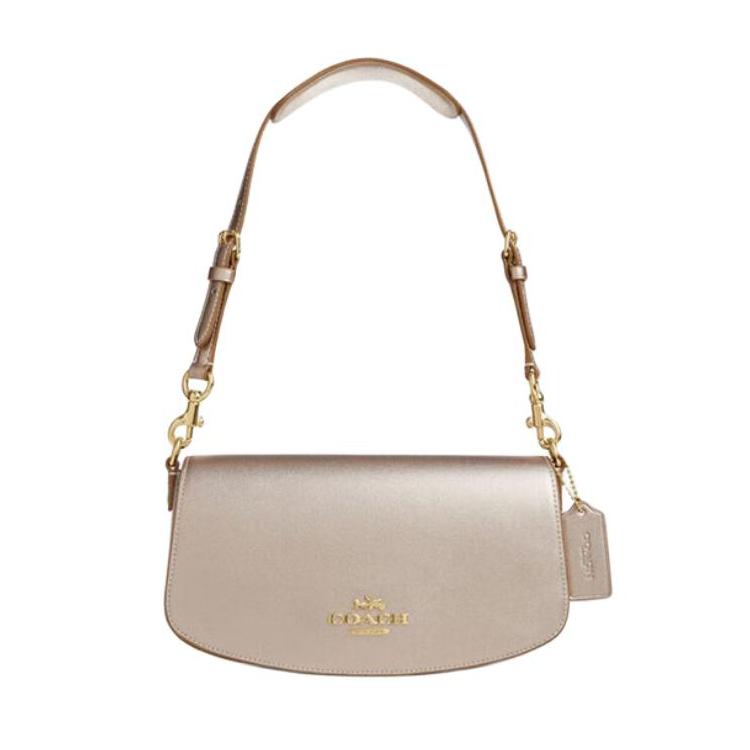 

Coach 24 Micro Logo Adjustable Shoulder Strap PVC Underarm Tote Bag Medium Women tote bags Champagne CW023-IMXCE Basic Set (Bag+Dust Bag)