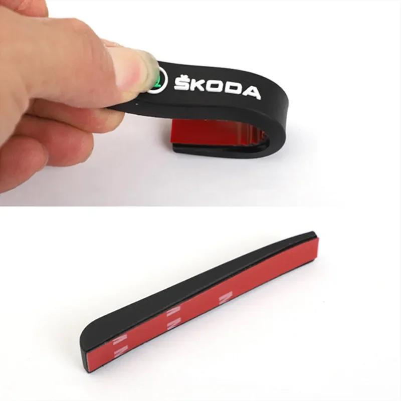 SEHX4 6Pcs Car Door Anti Collision Strips Anti-scratch Protection Stickers For Skoda Octavia Superb Rapid Kodiaq Karoq Fabia Vision RS