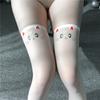 Stockings Japanese Printed Kitten Stockings, Anime Two-Dimensional Cute Moon Cat Stockings Over The Knee Black Stockings