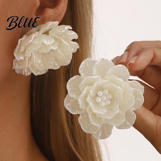 Fade-resistant Necklace Camellia Faux Pearl Choker Retro Flower Beaded Elegant
