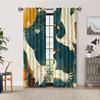 Light Blocking Chinese Art Xianhe Lianhua Curtains Matte Polyester Drapes Cranes Floral Design Curtain Set Of 2 Vintage Made With Rod Pocket Washable