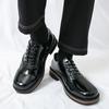 Modne Wysokiej Jakości Wygodne Męskie Sznurowane Kwadratowy Nosek Business Casual Skórzane Buty Modna Marka Męskie Oddychające Buty Oksfordzkie