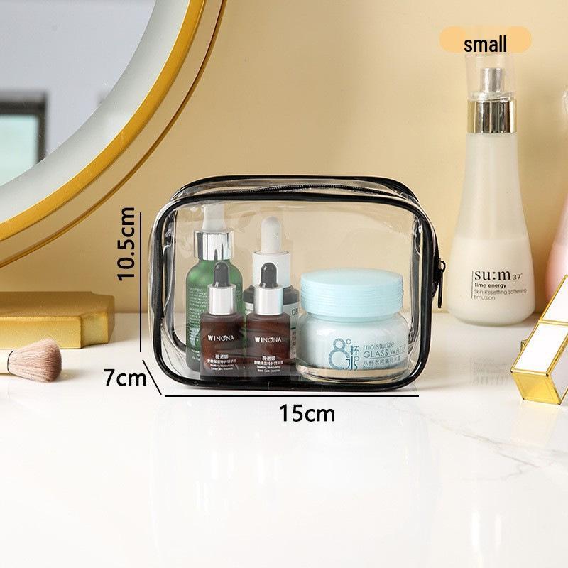 Clear PVC Zipper Makeup Bag – Travel-Ready, Waterproof Toiletry Organizer