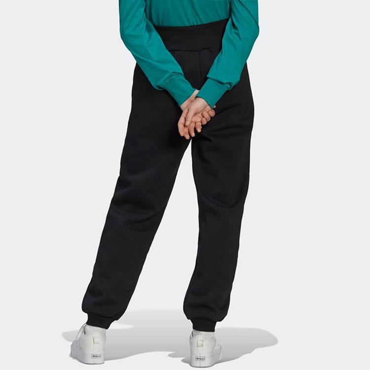 Adidas Solid Color Logo Embroidered Joggers Women Bottoms Black HM1552