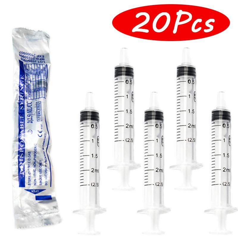 5 10 20 50 100 Pcs 2/2.5ml Individually Packaged Nutrient Syringe Measuring Plastic Syringe For Animal Food Feeding Tools