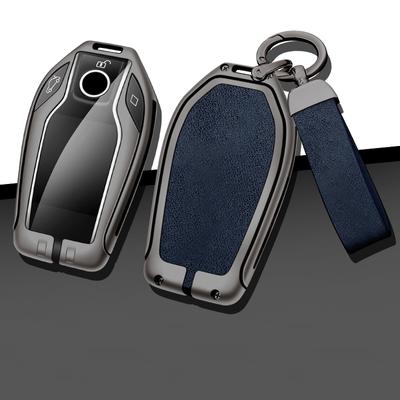 Metal Genuine Leather Auto Key Fob Cover Fit For Bmw G05 X5 G30 G12 G11 G32 G31 5 7 Series I8 I12 I15 G01 X3 G02 G07 Intelligent Auto Accessories