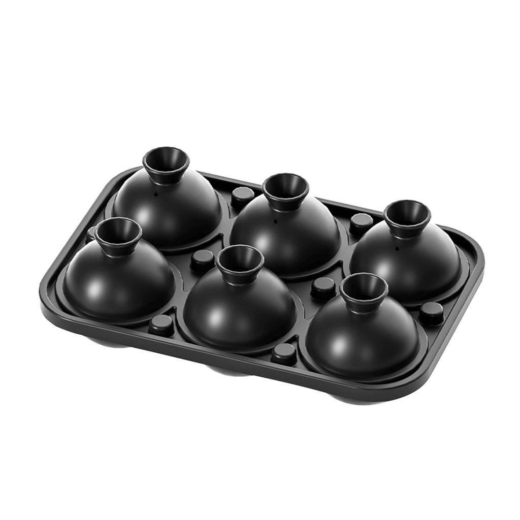 Practical 6 Cavity Ice Ball Maker With Engraved Detail For Crystal Like Ice Cubes For Bartenders And Entertainers