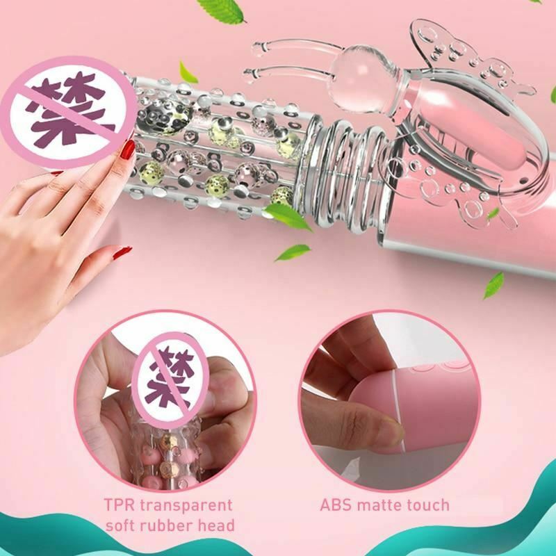 Butterfly Rabbit  Telescopic Thrusting Rotating Beads Clit Stimulator Rabbit S