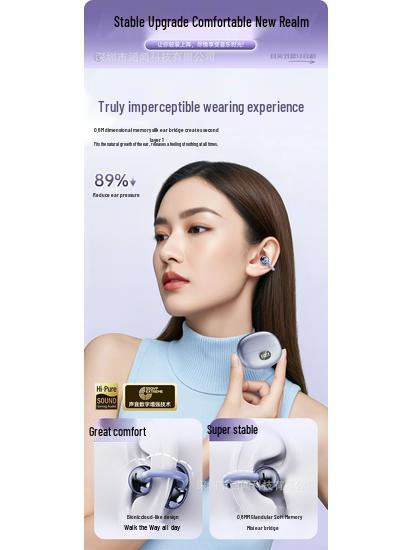 S6Pro Bluetooth Open-Ear Clip-On Drahtlose Kopfhörer mit Smart-Display