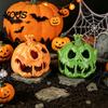 Halloween Ambient Light Cover 3D Printed Skull Pumpkin Candle Holder, Hollow Design Ornament Figurine, Multifunctional Lampshade for Party Favors