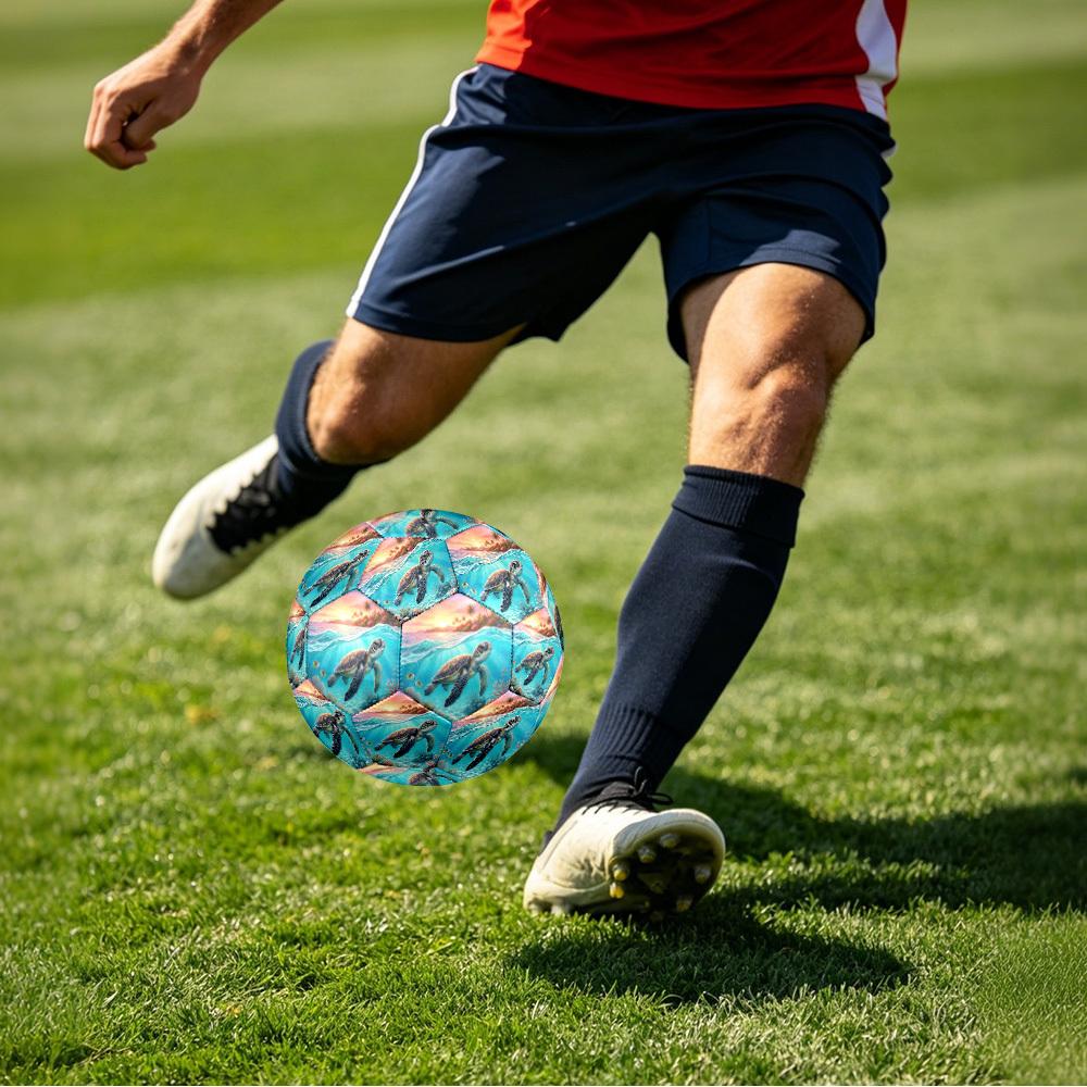 1pc Oceanic Serenity Size 5 Soccer Ball Professional Lightweight Durable Match Training Football Indoor &Outdoor Sports BallTraining Ball y76