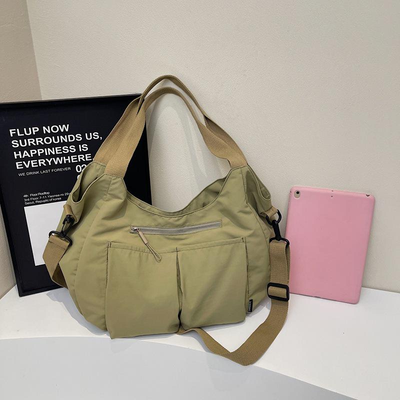 Autumn Women's High-End Large Capacity Tote & Crossbody Pleated Handbag