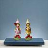 2pcs Cute Garden Couple Sculpture Resin Miniatures Figurine Boy and Girl Statue  Flowerpot