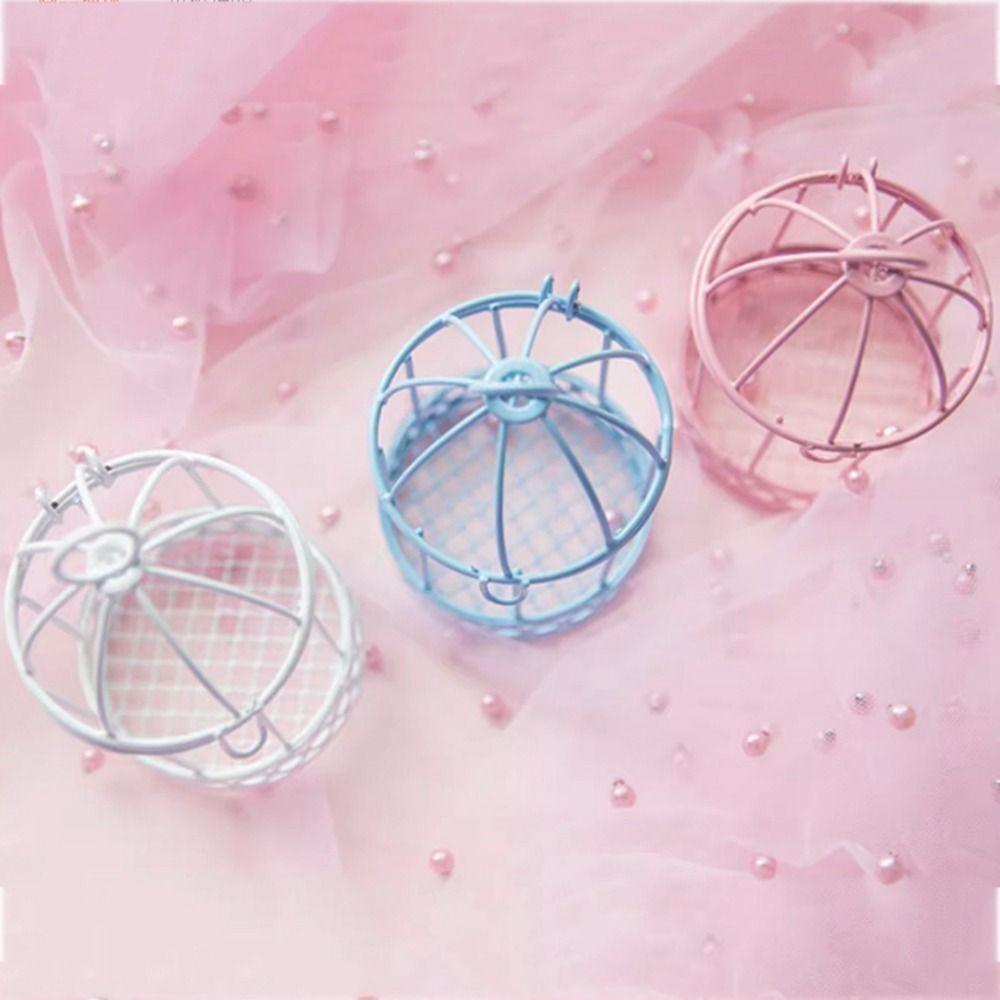 Cute Bird Cage Storage Box Portable Mini Bird Cage Girl Heart Ornament   Desk
