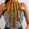 Bohemian Style Beaded Necklace Earrings Set Tassels Designs Jewelry African Beaded Jewelry Beads Earrings for Women