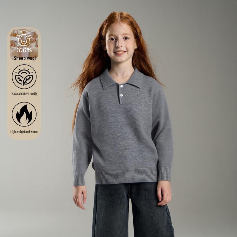 

Kids Winter Polo Neck 100% Wool Sweater 150